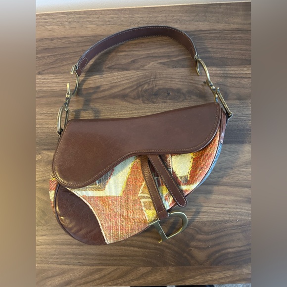 Authentic RARE Vintage Christian Dior Kilim Saddle Bag - Picture 9 of 16